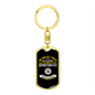 Disguised As Impossible Situations Keychain Stainless Steel or 18k Gold Dog Tag Keyring-Express Your Love Gifts
