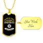 Disguised As Impossible Situations Necklace Stainless Steel or 18k Gold Dog Tag 24" Chain-Express Your Love Gifts