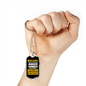 Dislike For Stupid People Necklace Stainless Steel or 18k Gold Dog Tag 24"-Express Your Love Gifts