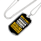 Dislike For Stupid People Necklace Stainless Steel or 18k Gold Dog Tag 24"-Express Your Love Gifts