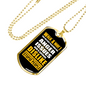Dislike For Stupid People Necklace Stainless Steel or 18k Gold Dog Tag 24"-Express Your Love Gifts