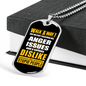Dislike For Stupid People Necklace Stainless Steel or 18k Gold Dog Tag 24"-Express Your Love Gifts