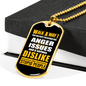 Dislike For Stupid People Necklace Stainless Steel or 18k Gold Dog Tag 24"-Express Your Love Gifts