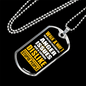 Dislike For Stupid People Necklace Stainless Steel or 18k Gold Dog Tag 24"-Express Your Love Gifts