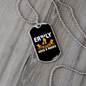 Distracted by Dogs and Books Necklace Stainless Steel or 18k Gold Dog Tag 24" Chain-Express Your Love Gifts