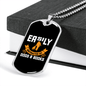 Distracted by Dogs and Books Necklace Stainless Steel or 18k Gold Dog Tag 24" Chain-Express Your Love Gifts
