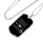 Distracted by Dogs and Coffee Necklace Stainless Steel or 18k Gold Dog Tag 24" Chain-Express Your Love Gifts