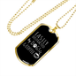 Distracted by Dogs and Coffee Necklace Stainless Steel or 18k Gold Dog Tag 24" Chain-Express Your Love Gifts