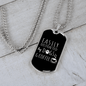 Distracted by Dogs and Coffee Necklace Stainless Steel or 18k Gold Dog Tag 24" Chain-Express Your Love Gifts