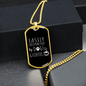 Distracted by Dogs and Coffee Necklace Stainless Steel or 18k Gold Dog Tag 24" Chain-Express Your Love Gifts