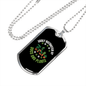 Distracted by Dogs and Plants Necklace Stainless Steel or 18k Gold Dog Tag 24" Chain-Express Your Love Gifts