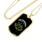 Distracted by Dogs and Plants Necklace Stainless Steel or 18k Gold Dog Tag 24" Chain-Express Your Love Gifts