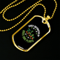 Distracted by Dogs and Plants Necklace Stainless Steel or 18k Gold Dog Tag 24" Chain-Express Your Love Gifts