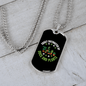 Distracted by Dogs and Plants Necklace Stainless Steel or 18k Gold Dog Tag 24" Chain-Express Your Love Gifts