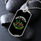 Distracted by Dogs and Plants Necklace Stainless Steel or 18k Gold Dog Tag 24" Chain-Express Your Love Gifts