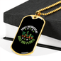 Distracted by Dogs and Plants Necklace Stainless Steel or 18k Gold Dog Tag 24" Chain-Express Your Love Gifts