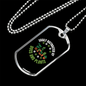 Distracted by Dogs and Plants Necklace Stainless Steel or 18k Gold Dog Tag 24" Chain-Express Your Love Gifts