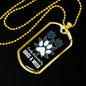 Distracted by Dogs and Weed Necklace Stainless Steel or 18k Gold Dog Tag 24" Chain-Express Your Love Gifts