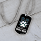 Distracted by Dogs and Weed Necklace Stainless Steel or 18k Gold Dog Tag 24" Chain-Express Your Love Gifts
