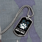 Distracted by Dogs and Weed Necklace Stainless Steel or 18k Gold Dog Tag 24" Chain-Express Your Love Gifts