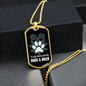 Distracted by Dogs and Weed Necklace Stainless Steel or 18k Gold Dog Tag 24" Chain-Express Your Love Gifts