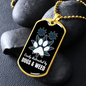 Distracted by Dogs and Weed Necklace Stainless Steel or 18k Gold Dog Tag 24" Chain-Express Your Love Gifts