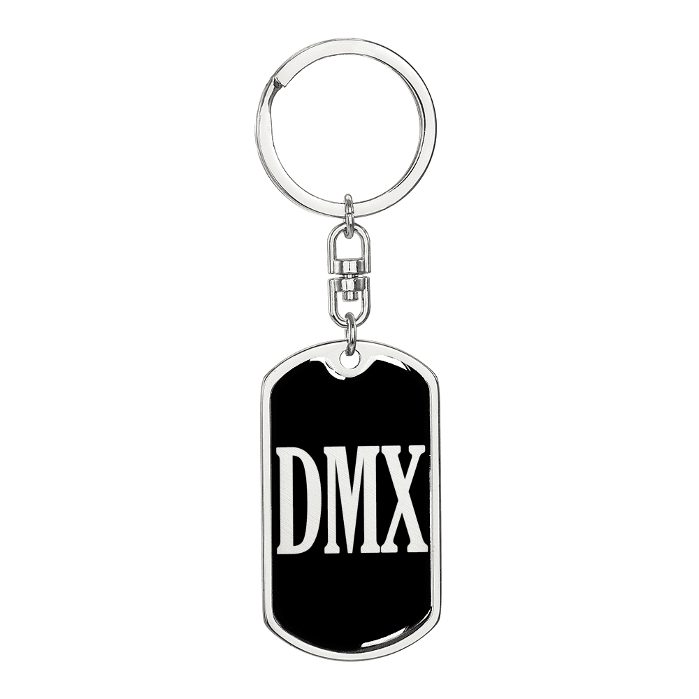 Dmx Swivel Keychain Dog Tag Stainless Steel or 18k Gold-Express Your Love Gifts