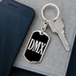 Dmx Swivel Keychain Dog Tag Stainless Steel or 18k Gold-Express Your Love Gifts