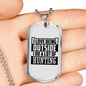 Do A Lot Of Hunting Necklace Stainless Steel or 18k Gold Dog Tag 24" Chain-Express Your Love Gifts