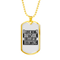 Do A Lot Of Hunting Necklace Stainless Steel or 18k Gold Dog Tag 24" Chain-Express Your Love Gifts