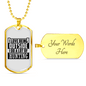 Do A Lot Of Hunting Necklace Stainless Steel or 18k Gold Dog Tag 24" Chain-Express Your Love Gifts