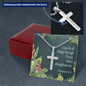 Do All Things Philippians 4:13 Cross Necklace Message Card W Ball Chain Pendant-Express Your Love Gifts