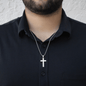 Do All Things Philippians 4:13 Cross Necklace Message Card W Ball Chain Pendant-Express Your Love Gifts