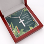 Do All Things Philippians 4:13 Cross Necklace Message Card W Ball Chain Pendant-Express Your Love Gifts