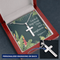 Do All Things Philippians 4:13 Cross Necklace Message Card W Ball Chain Pendant-Express Your Love Gifts