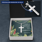 Do All Things Philippians 4:13 Cross Necklace Message Card W Ball Chain Pendant-Express Your Love Gifts