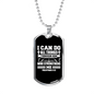 Do All Things Philippians 4:13 Necklace Stainless Steel or 18k Gold Dog Tag 24" Chain-Express Your Love Gifts