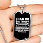 Do All Things Philippians 4:13 Necklace Stainless Steel or 18k Gold Dog Tag 24" Chain-Express Your Love Gifts