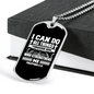 Do All Things Philippians 4:13 Necklace Stainless Steel or 18k Gold Dog Tag 24" Chain-Express Your Love Gifts