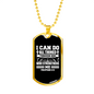 Do All Things Philippians 4:13 Necklace Stainless Steel or 18k Gold Dog Tag 24" Chain-Express Your Love Gifts