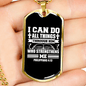 Do All Things Philippians 4:13 Necklace Stainless Steel or 18k Gold Dog Tag 24" Chain-Express Your Love Gifts