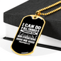 Do All Things Philippians 4:13 Necklace Stainless Steel or 18k Gold Dog Tag 24" Chain-Express Your Love Gifts