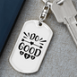 Do Good Arrow Heart Keychain Stainless Steel or 18k Gold Dog Tag Keyring-Express Your Love Gifts