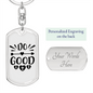 Do Good Arrow Heart Keychain Stainless Steel or 18k Gold Dog Tag Keyring-Express Your Love Gifts