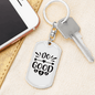Do Good Arrow Heart Keychain Stainless Steel or 18k Gold Dog Tag Keyring-Express Your Love Gifts