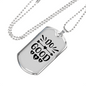 Do Good Heart Necklace Stainless Steel or 18k Gold Dog Tag 24" Chain-Express Your Love Gifts
