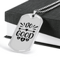 Do Good Heart Necklace Stainless Steel or 18k Gold Dog Tag 24" Chain-Express Your Love Gifts