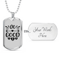 Do Good Heart Necklace Stainless Steel or 18k Gold Dog Tag 24" Chain-Express Your Love Gifts