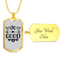 Do Good Heart Necklace Stainless Steel or 18k Gold Dog Tag 24" Chain-Express Your Love Gifts