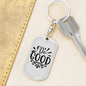 Do Good Keychain Stainless Steel or 18k Gold Dog Tag Keyring-Express Your Love Gifts